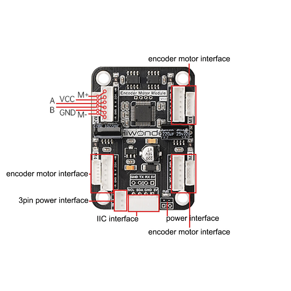 Encoder Motor Drive Module Onboard Voltage Regulator Circuit Control Electric/
