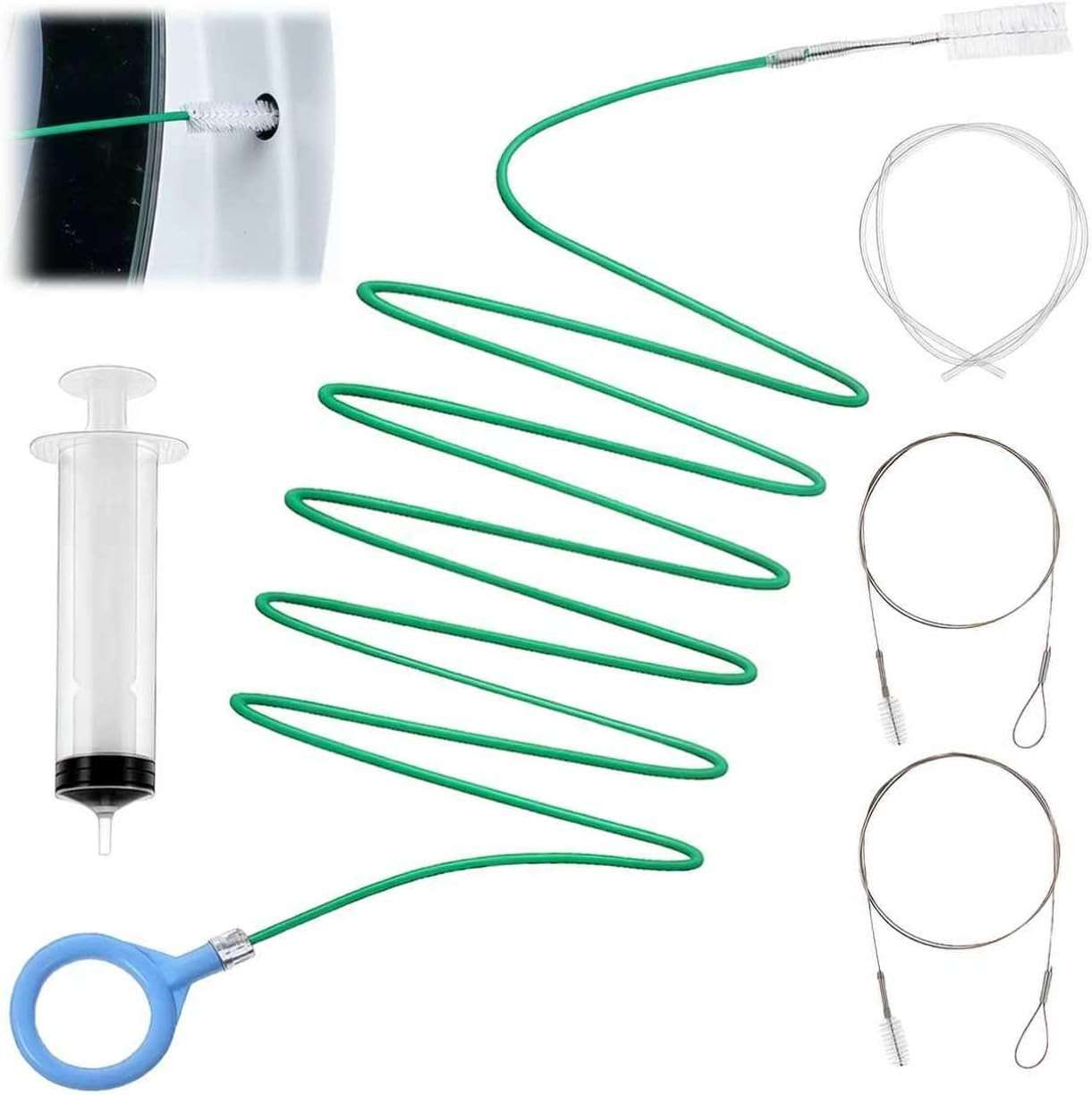 Auto Sunroof Drain Cleaning Tool, 118 Inch Long Flexible Tube Cleaning Brush