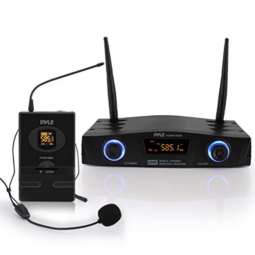 Pyle PDWM1988B Pro Portable 1 Channel Compact UHF Wireless Microphone System