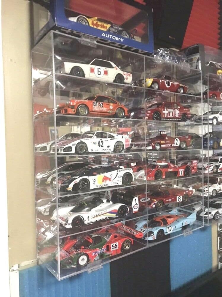 12 Car Display Case Diecast Model 1/18 Scale 1:18 Collection Shelf Cabinet LARGE