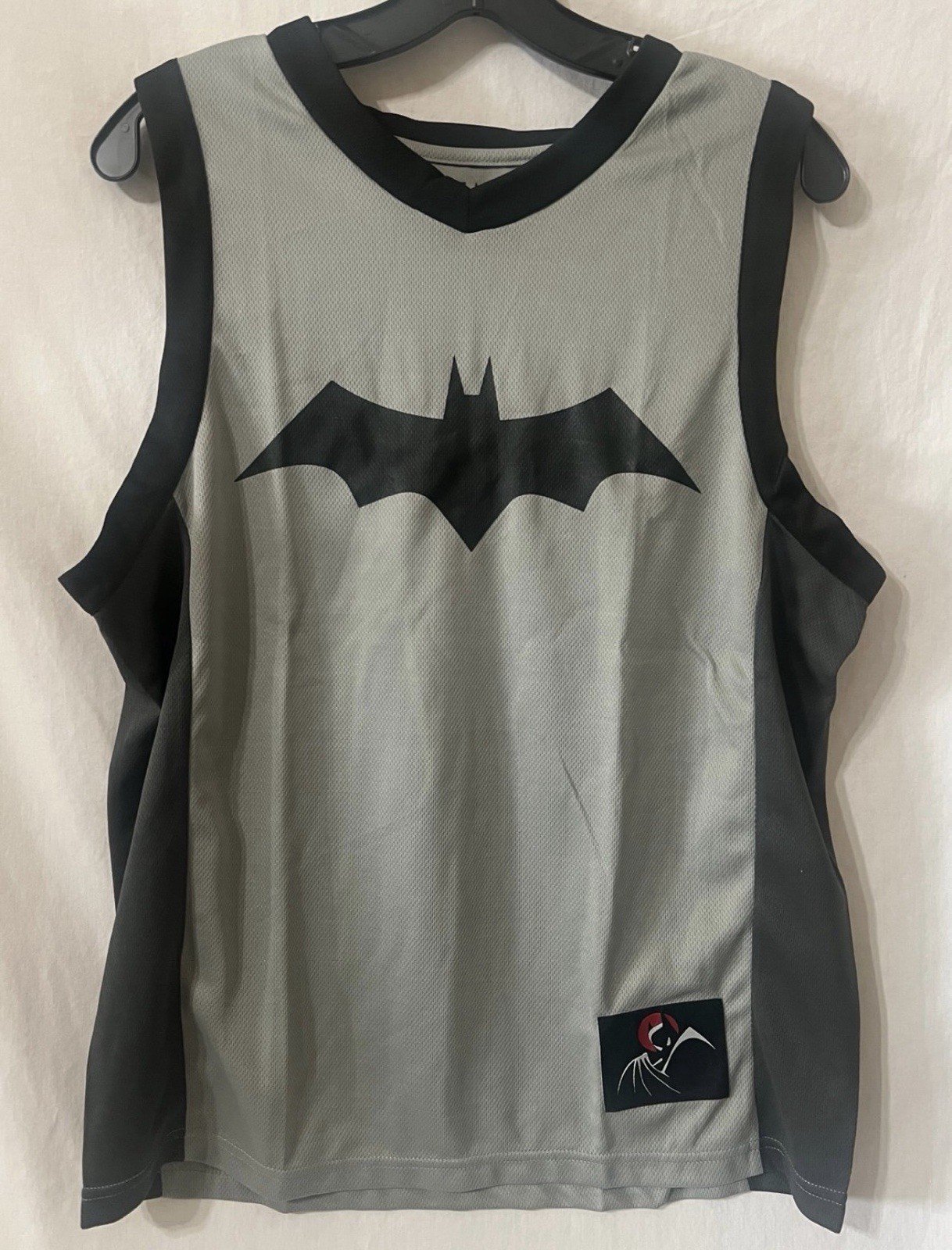 Batman Jersey Mens X-Small Lootwear Basketball DC Comic, Grey