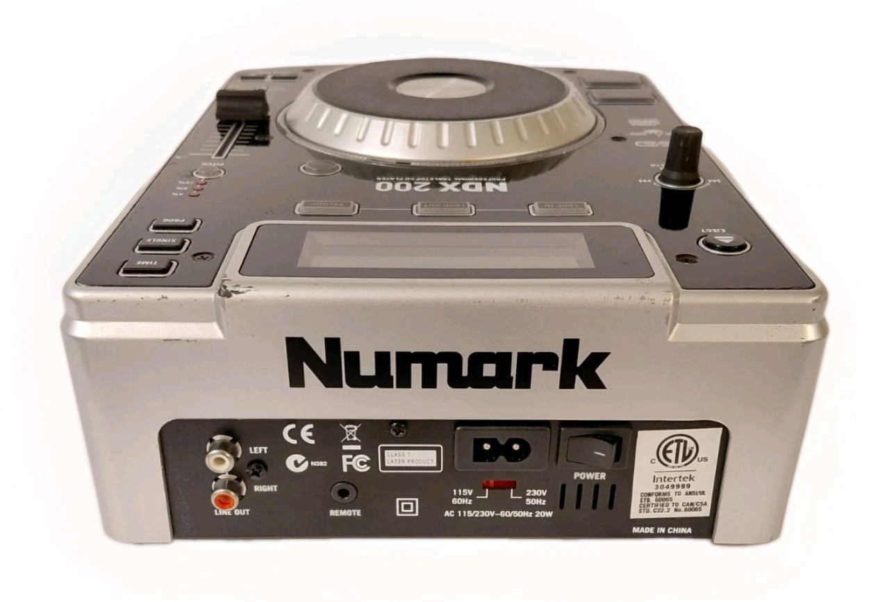 Numark DJ NDX 200 DJ CD Player Turntable Tested With Cords