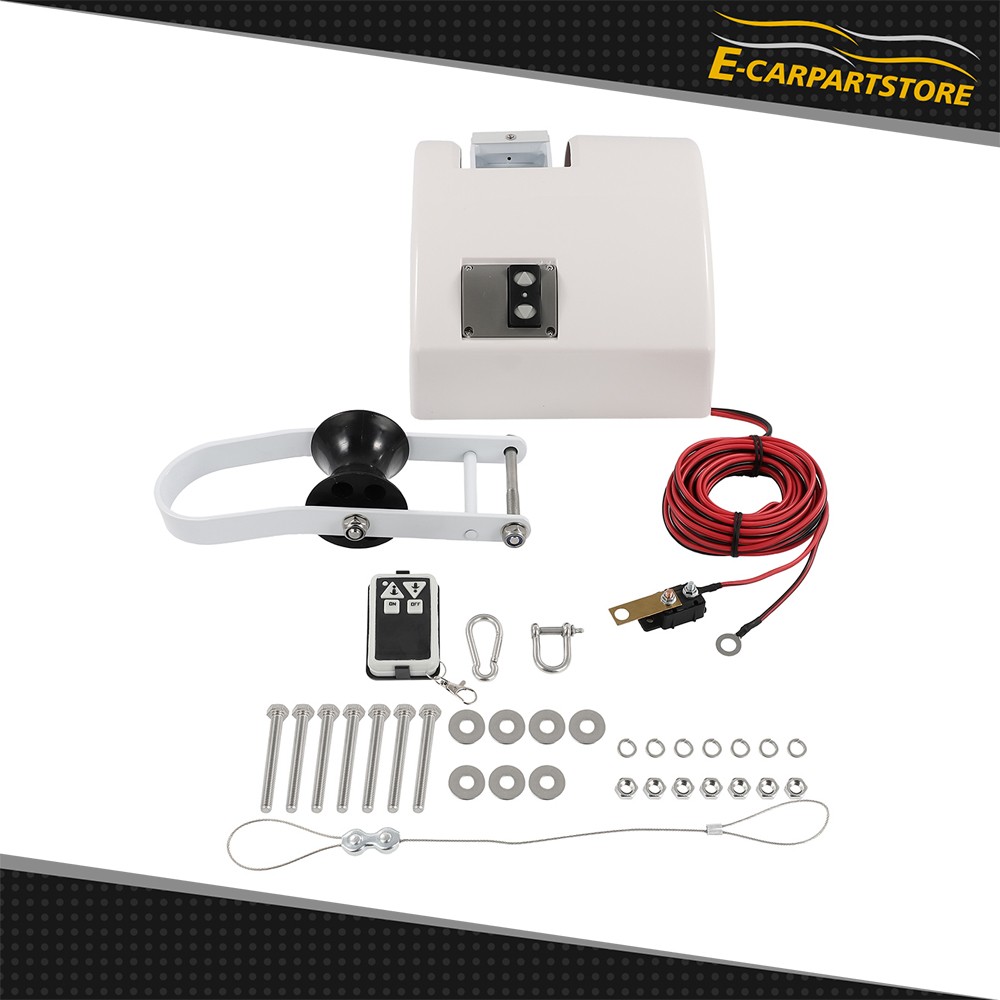 Saltwater Electric Anchor Winch w/Wireless Remote Control Kit Boat 35 LBS