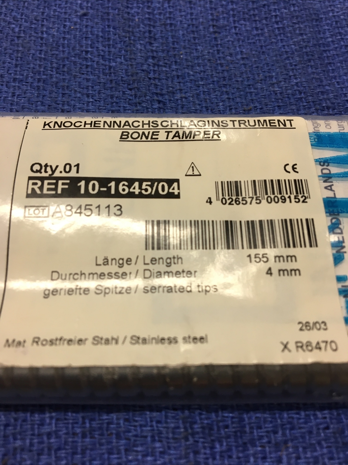 LinkBio 10-1645/04 Knochennachschlaginstrument Bone Tamper