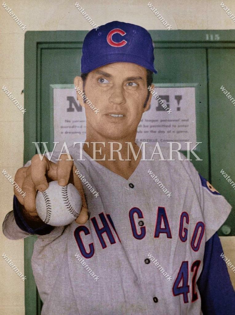 DO97 Hoyt Wilhelm Chicago Cubs Knuckleball 8x10 11x14 16x20 Colorized Photo