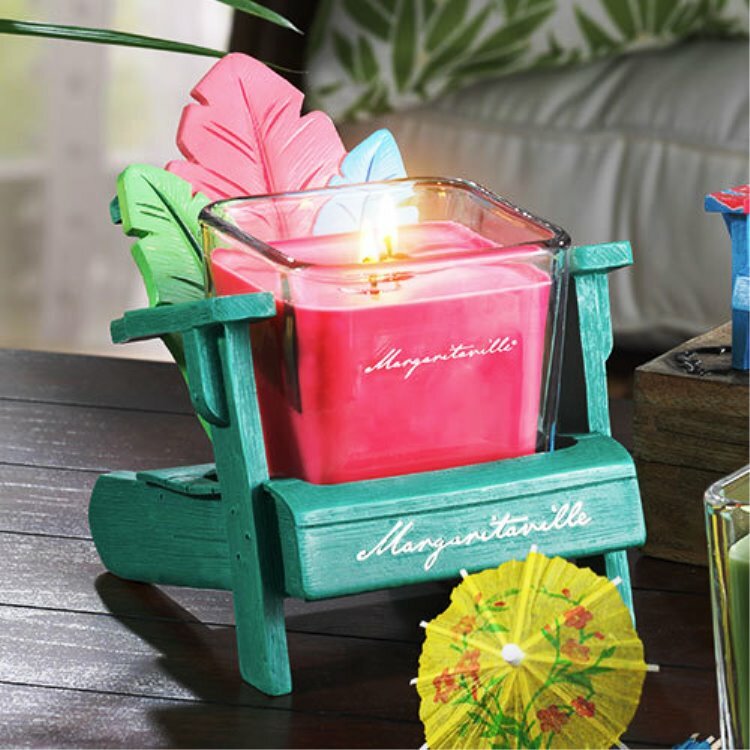 Lot Yankee Candle Margaritaville Palm Holder w/Jamaican Vacation 2 wick Candle
