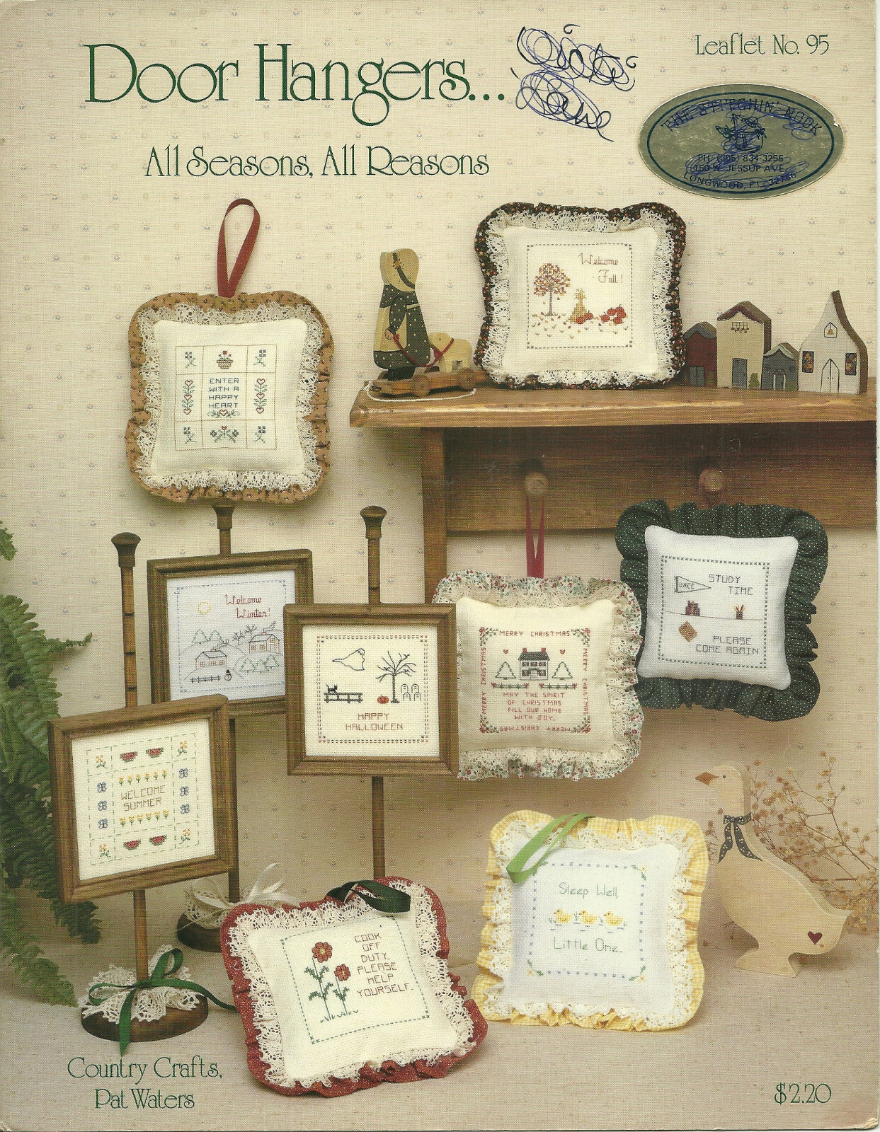 Door Hangers All Seasons All Reasons Cross Stitch Pattern Leaflet Country Crafts