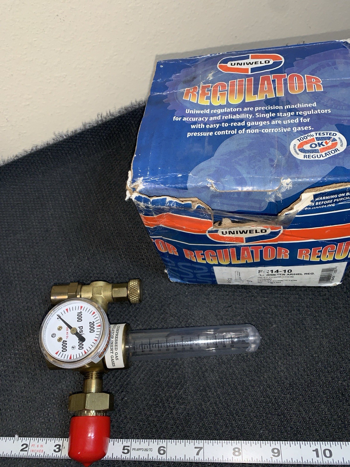 Uniweld FR14-10 regulator/flowmeter