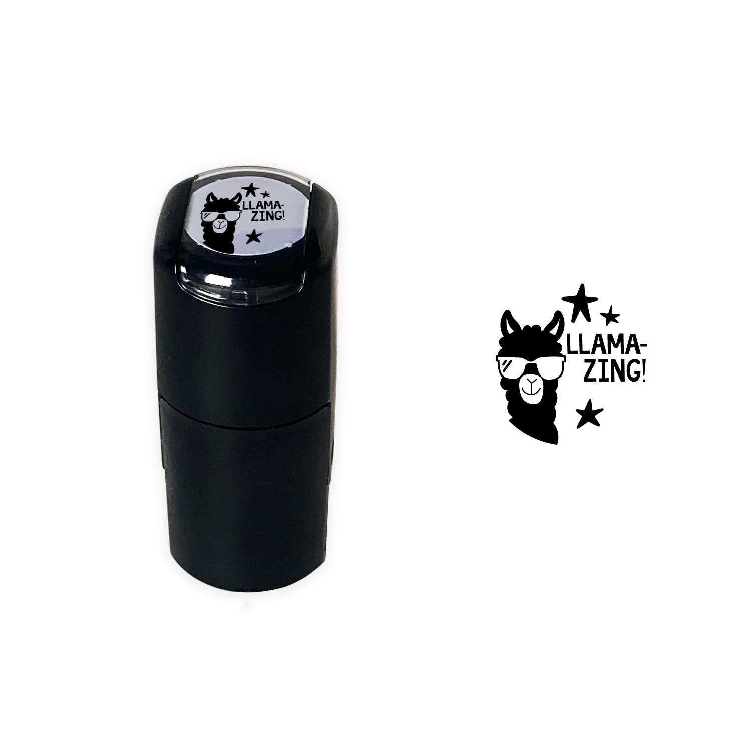 Teacher Reward Stamp, Llama Self Inking, Planner, Black