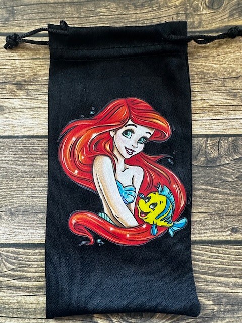 Soft Eye Sunglasses Black Accessory Pouch Pull Top Portable Ariel Flounder