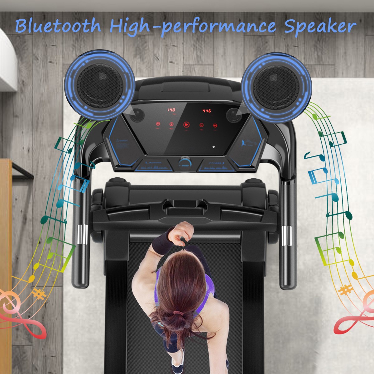 2.25HP Electric Folding Fitness Treadmill w/APP Heart Rate