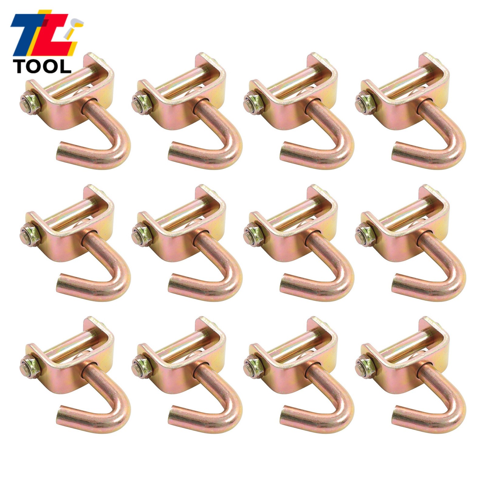 (Pack of 12) 3333 Lbs Working Load Swivel J Hook for 2" Ratchet Tie Down Strap
