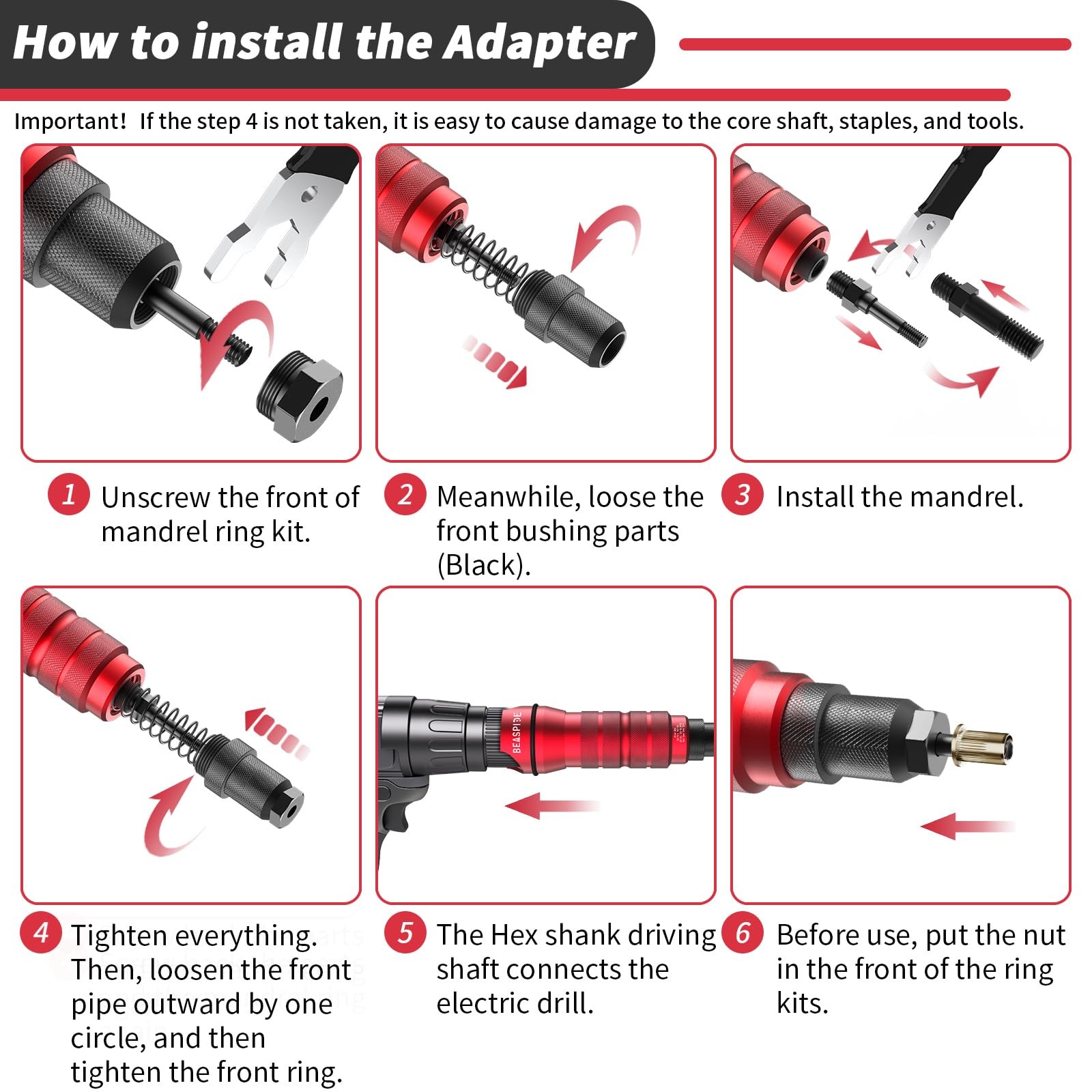 Rivnut Adapter Kit for Electric Drill, Professional Rivnut Pliers ...