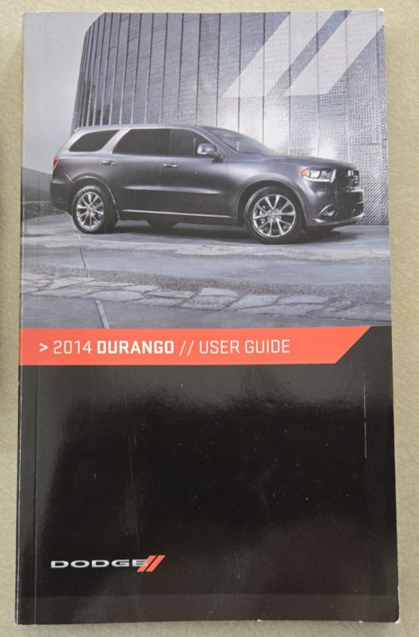 OEM 2014 Dodge Durango User Guide, Owners Manual Supplements, Pleather Holder.