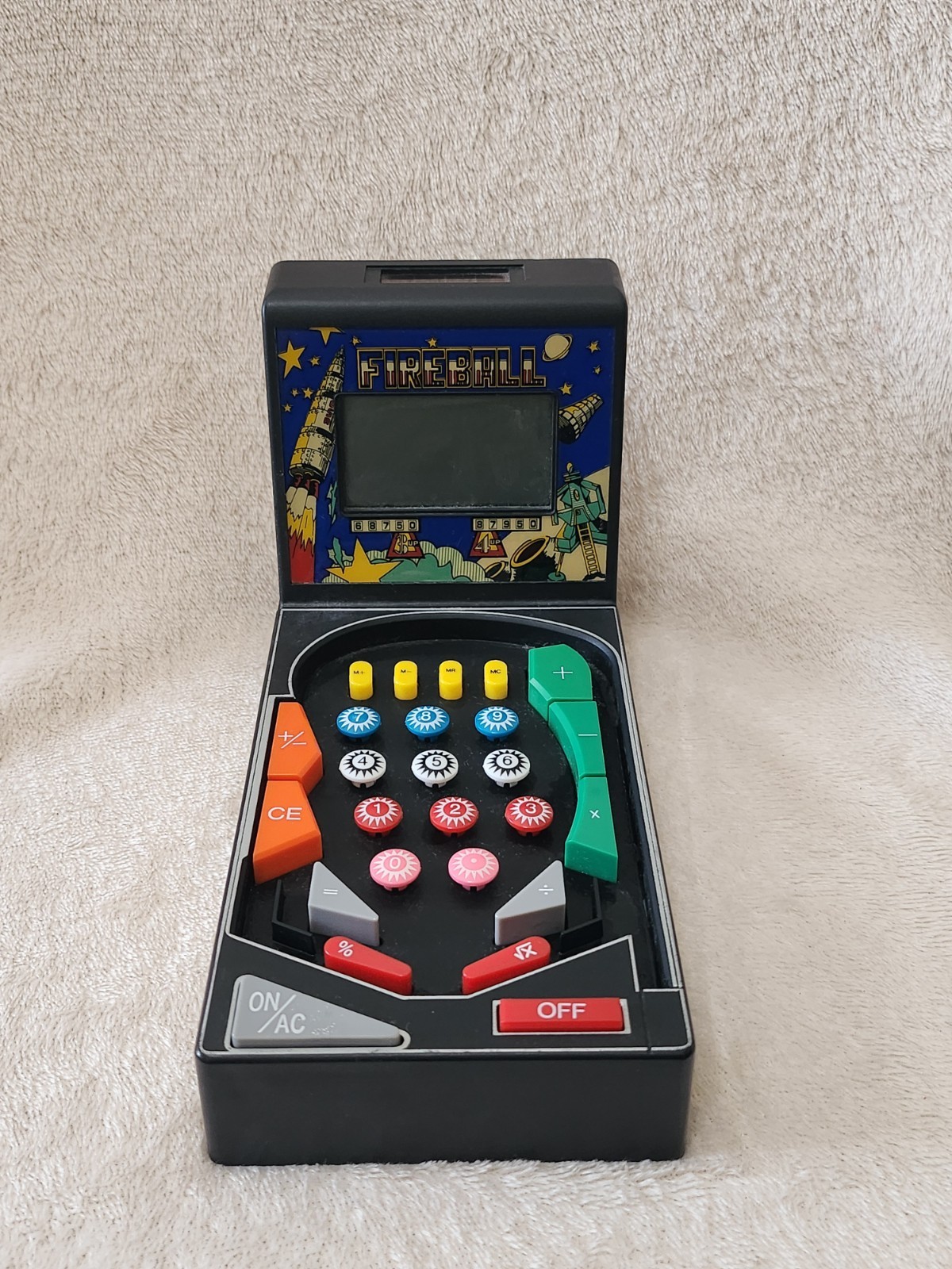 Fireball Mini Pinball Solar Powered Calculator 1991