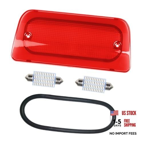 3rd Third Brake Light Lens Red Cover with Seal Only fits Regular or Crew Cab