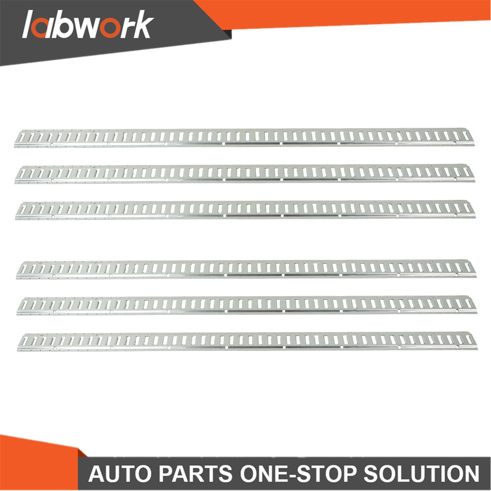Labwork 6 Pack 8' Galvanized Horizontal E-Track Trailer Tie-Down Rails For Truck
