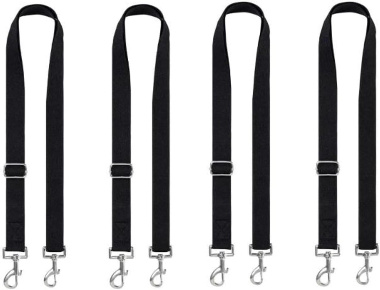 4 Pcs Adjustable Horse Blanket Sheet Leg Straps with Double Swivel Snaps