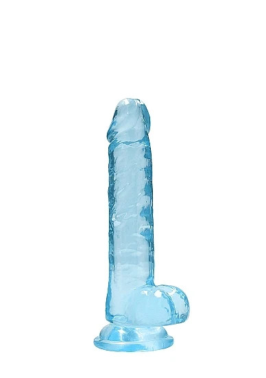 Realrock 7In Realistic Dildo W/ Balls Blue
