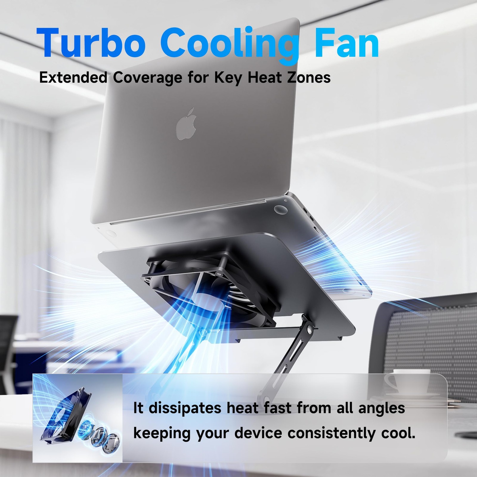 Adjustable Ergonomic Laptop Stand Portable Foldable Aluminum Riser Holder