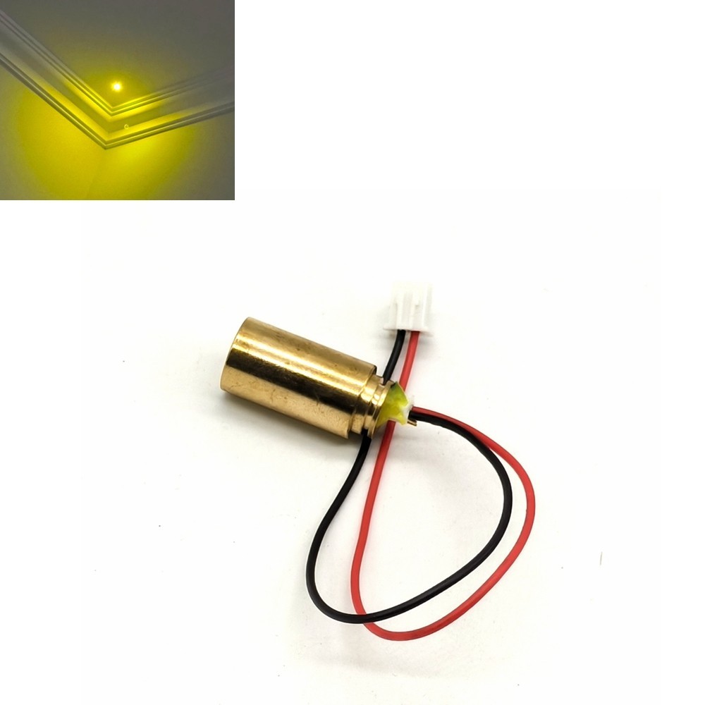 571nm 10mw Yellow spot Laser Module DC2V-12 * 21mm