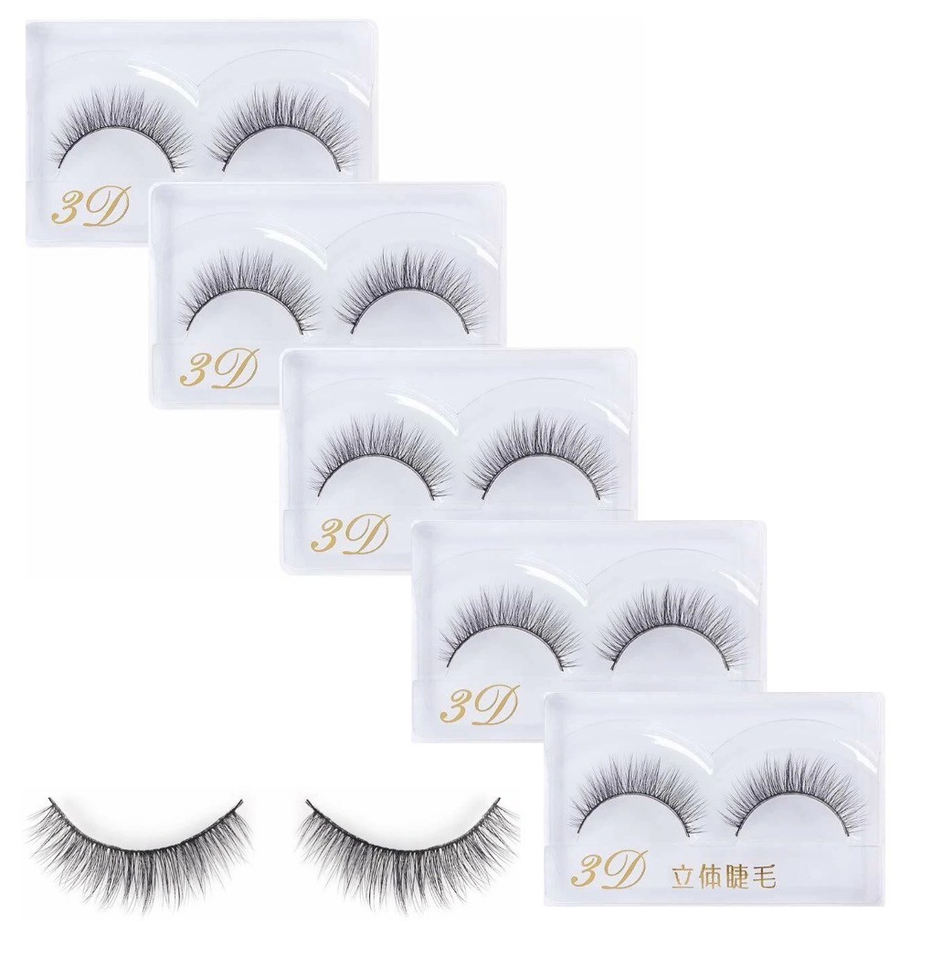 5 Pairs False Eyelashes Natural Mega Look The Round Style 100% Handmade Eyelash