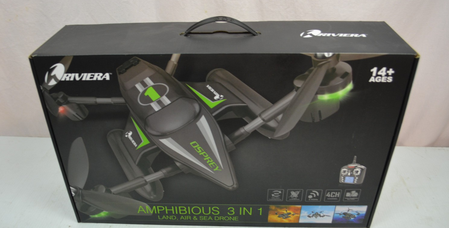 3 in 1 Land Air Sea Drone Riviera Osprey Similar To Protocol Ocean NIB RIV Q353