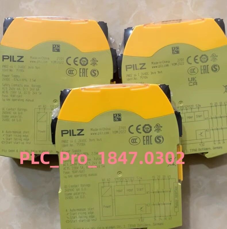 750104 1PCS Brand New pilz 750104 PNOZ S4 24VDC 3 N/O 1 N/C  Fast delivery