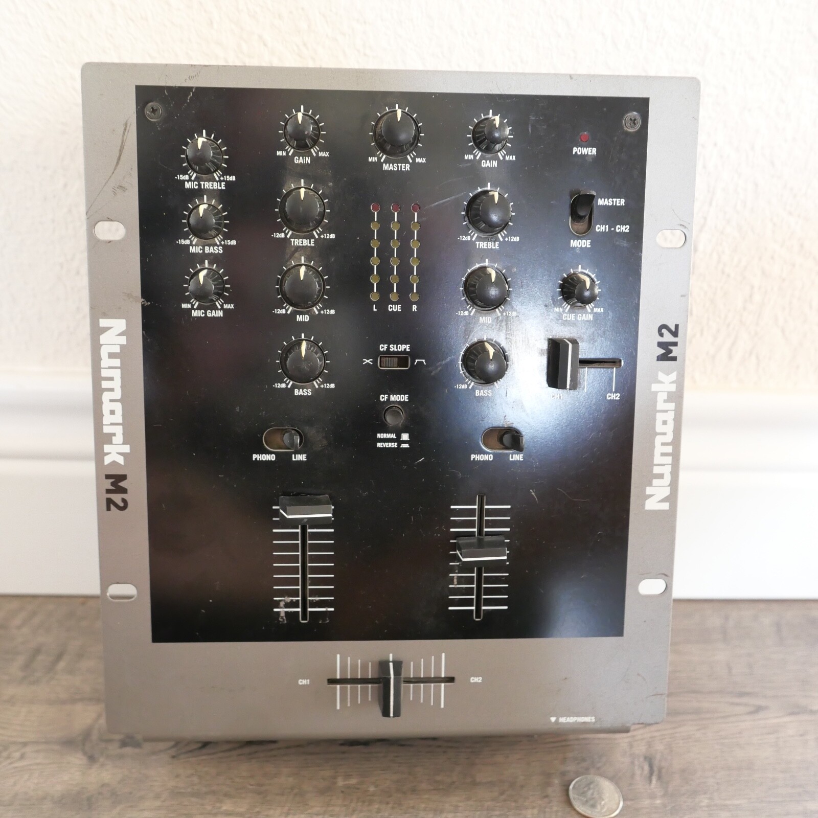 Numark M2 - 2-Channel DJ Scratch Mixer, Untested, No Power Supply