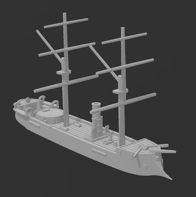 CSS Stonewall - Confederate - 1/600 Scale - Ships - Sailboats - Age of Sail