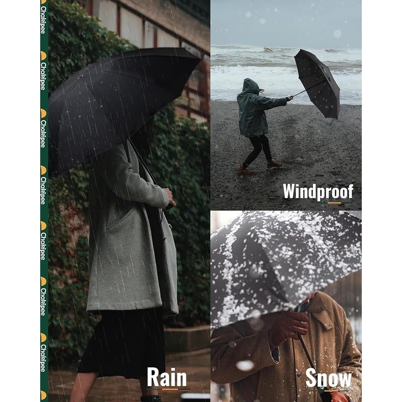 Compact Windproof Travel Umbrella Automatic Waterproof Durable Lightweight New