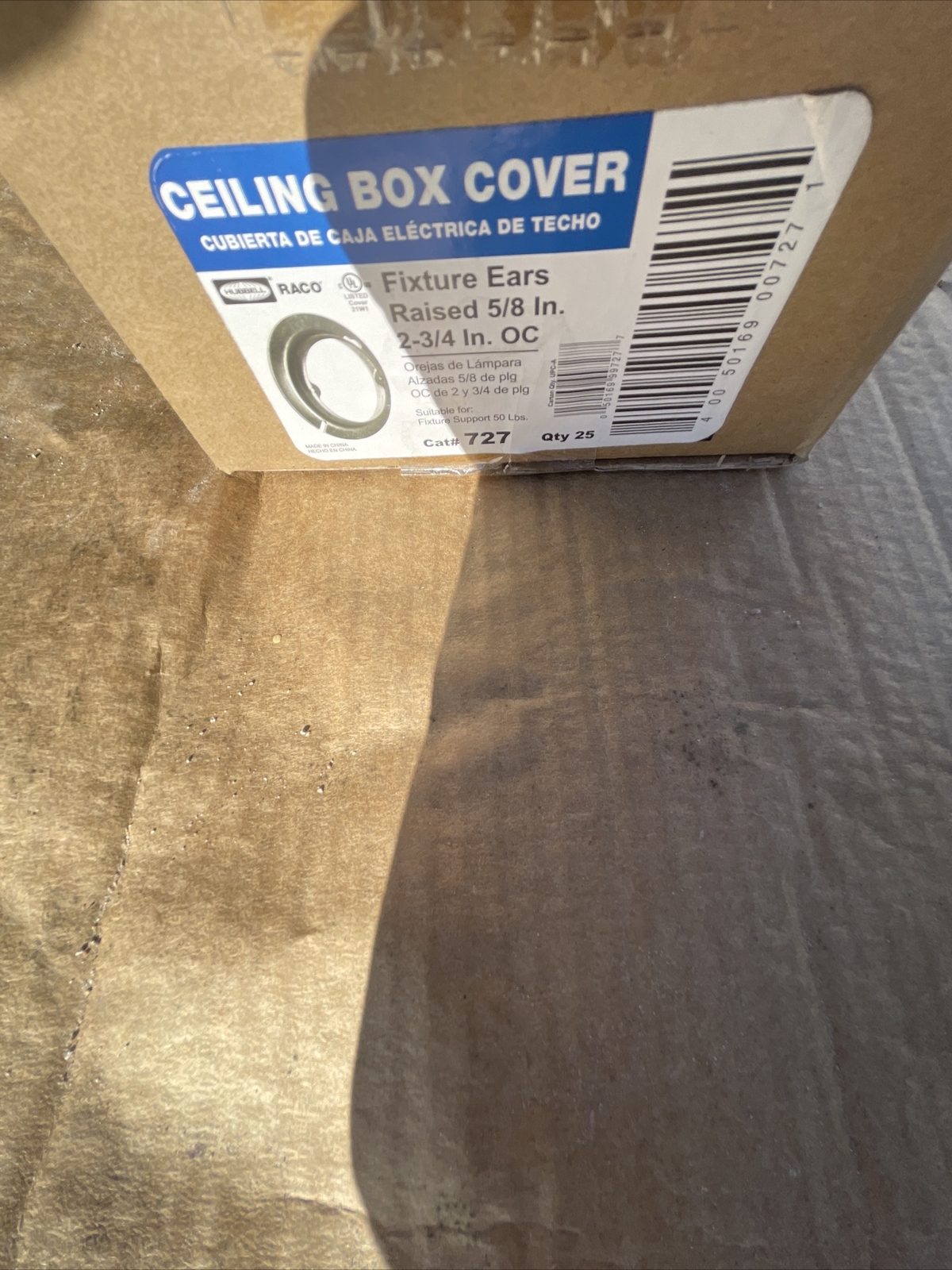 Raco  Round  Steel  Box Cover  For Light Fixtures 25 Pack