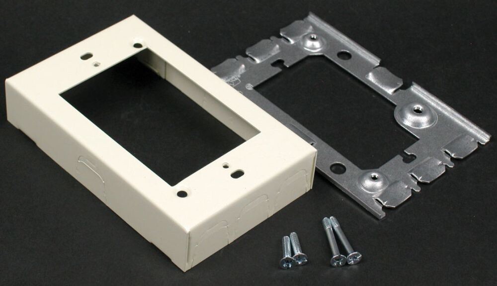 Wiremold V5751, Ivory, Steel, 1-Gang, Flush Extension Adapter, 1pc