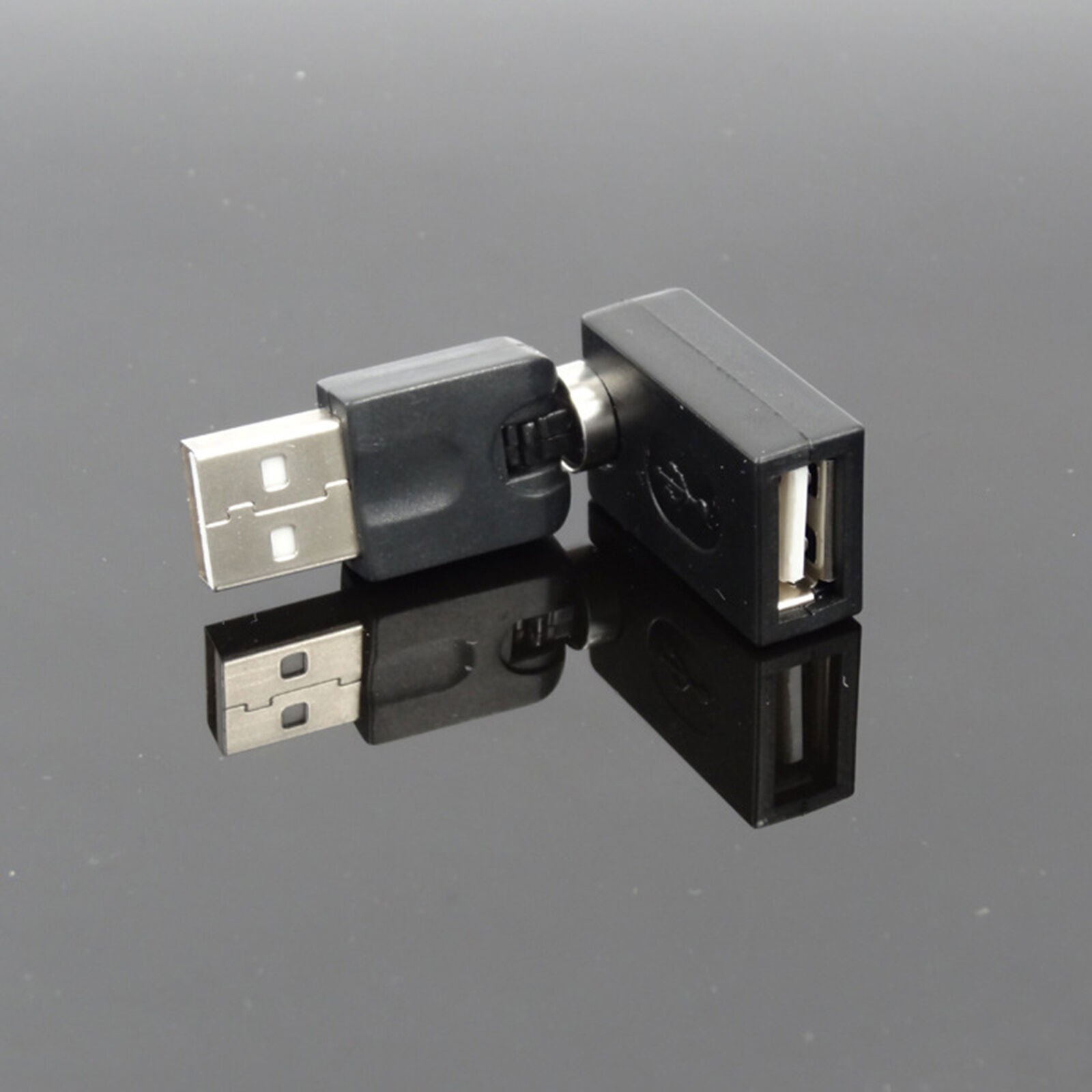 USB A Male to A Female Adapter 360 Degree Swivel USB Adapter for PC Laptop TV
