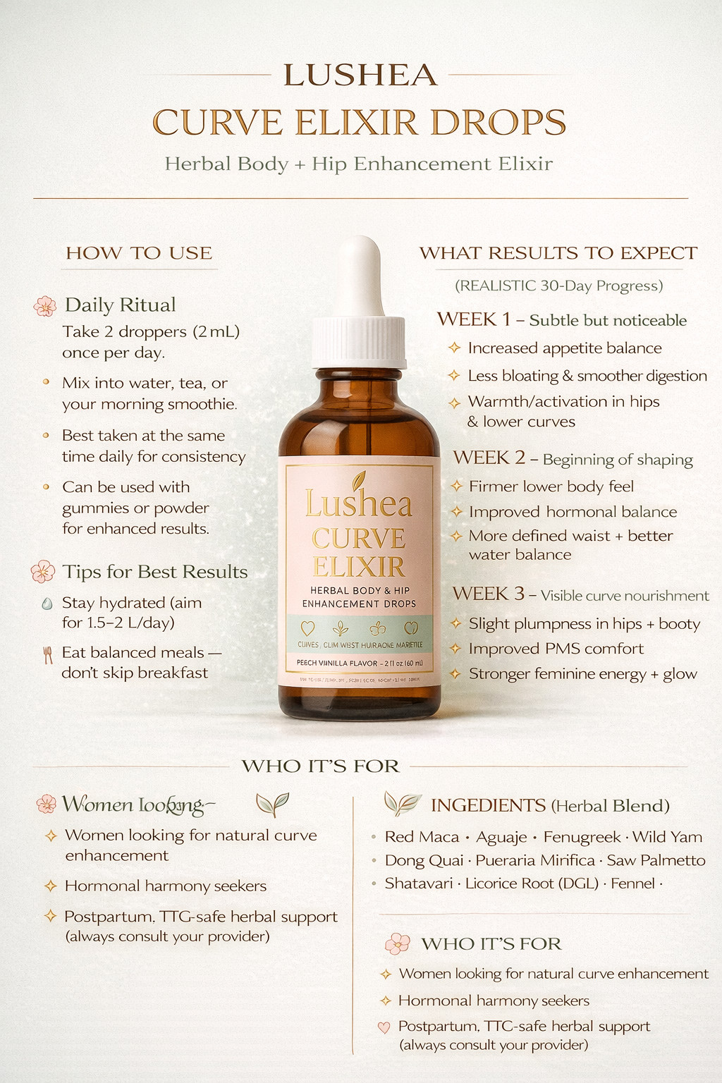 BBL Curve Enhancement Drops Liquid Herbal Formula High Potency