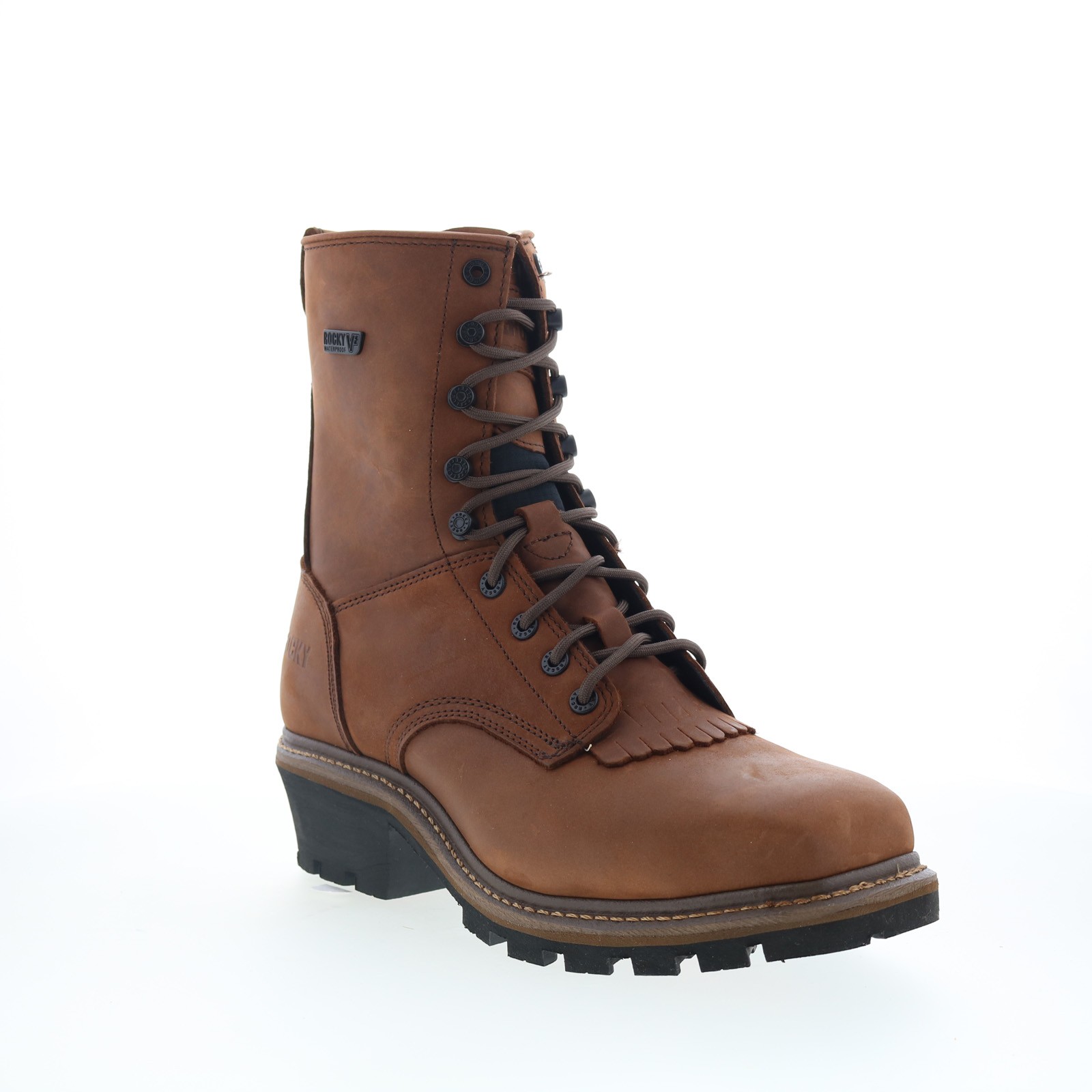 Rocky Square Toe Logger Composite Toe WP 9" Mens Brown Wide Work Boots