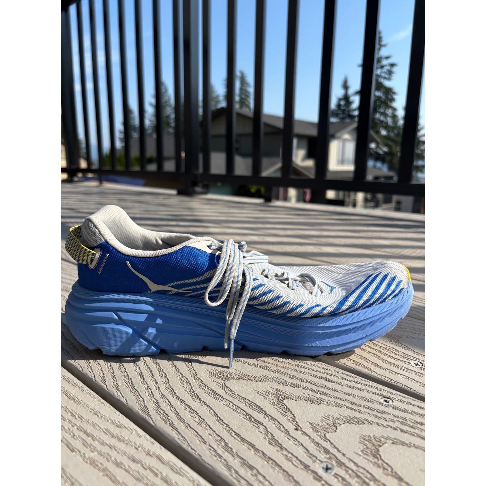 Hoka One One Rincon Running Shoes men's US 9.5 Athletic Sneakers Blue/Gray