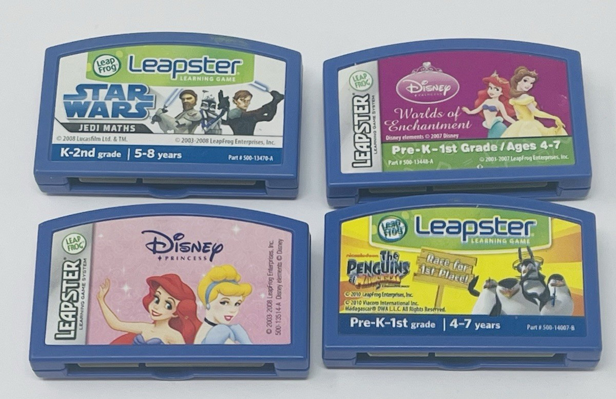 Leap Frog Leapster Learning Game Lot Disney Star Wars