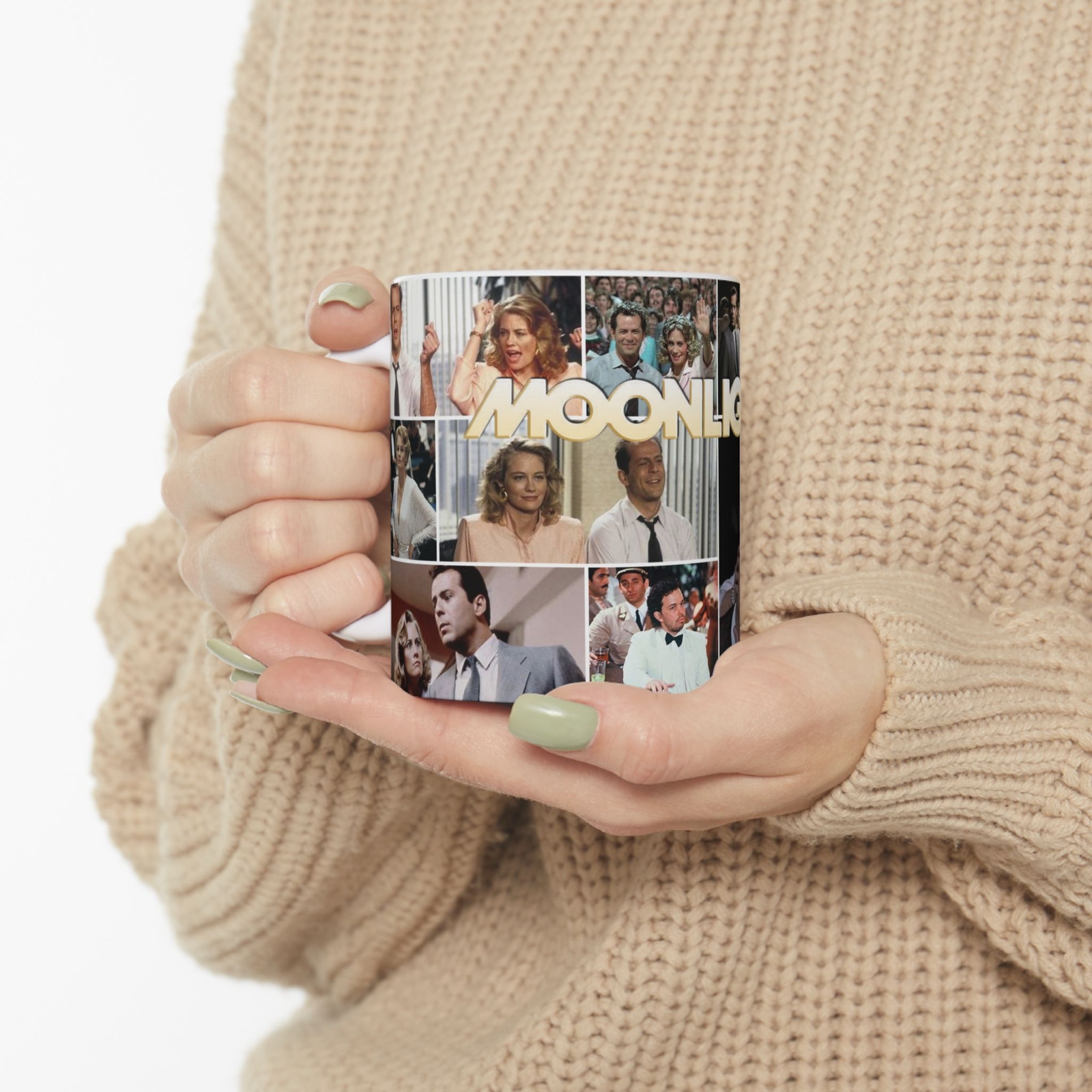 Moonlighting Ceramic Mug, 11oz, Retro TV Coffee Cup - Unique Gift, Coffee Mug