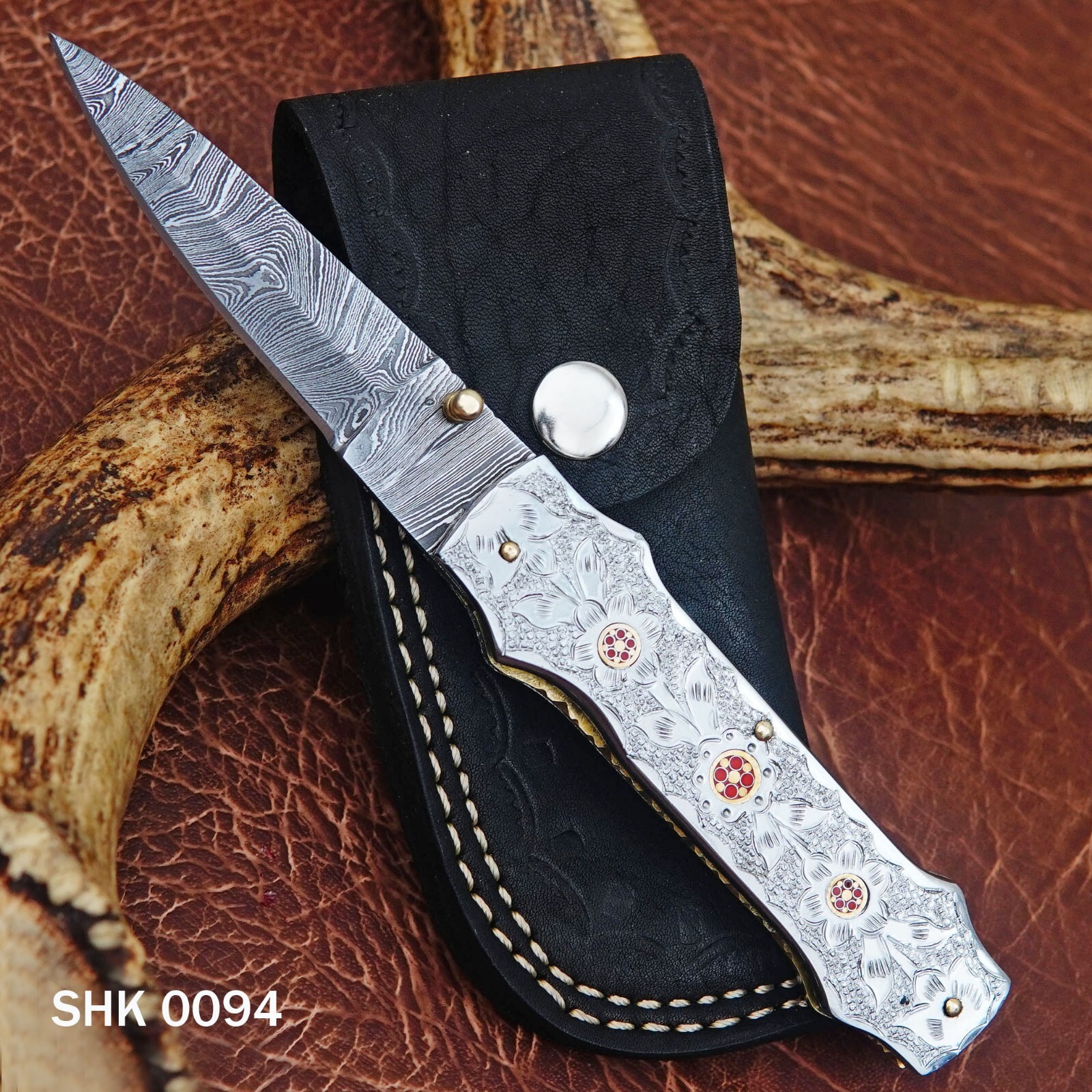 Custom Handmade Damascus Steel Pocket Knife Folding Knife, Hunting/ Camping EDC,