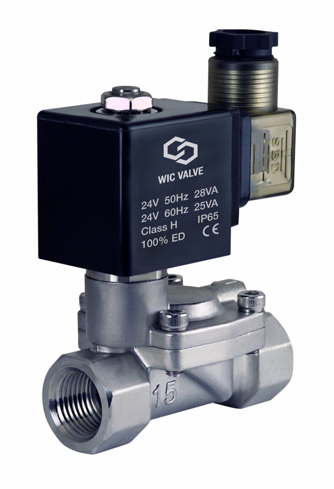 3/4" Inch Slow Closing Anti Water Hammering Solenoid Process Valve 24V AC Viton