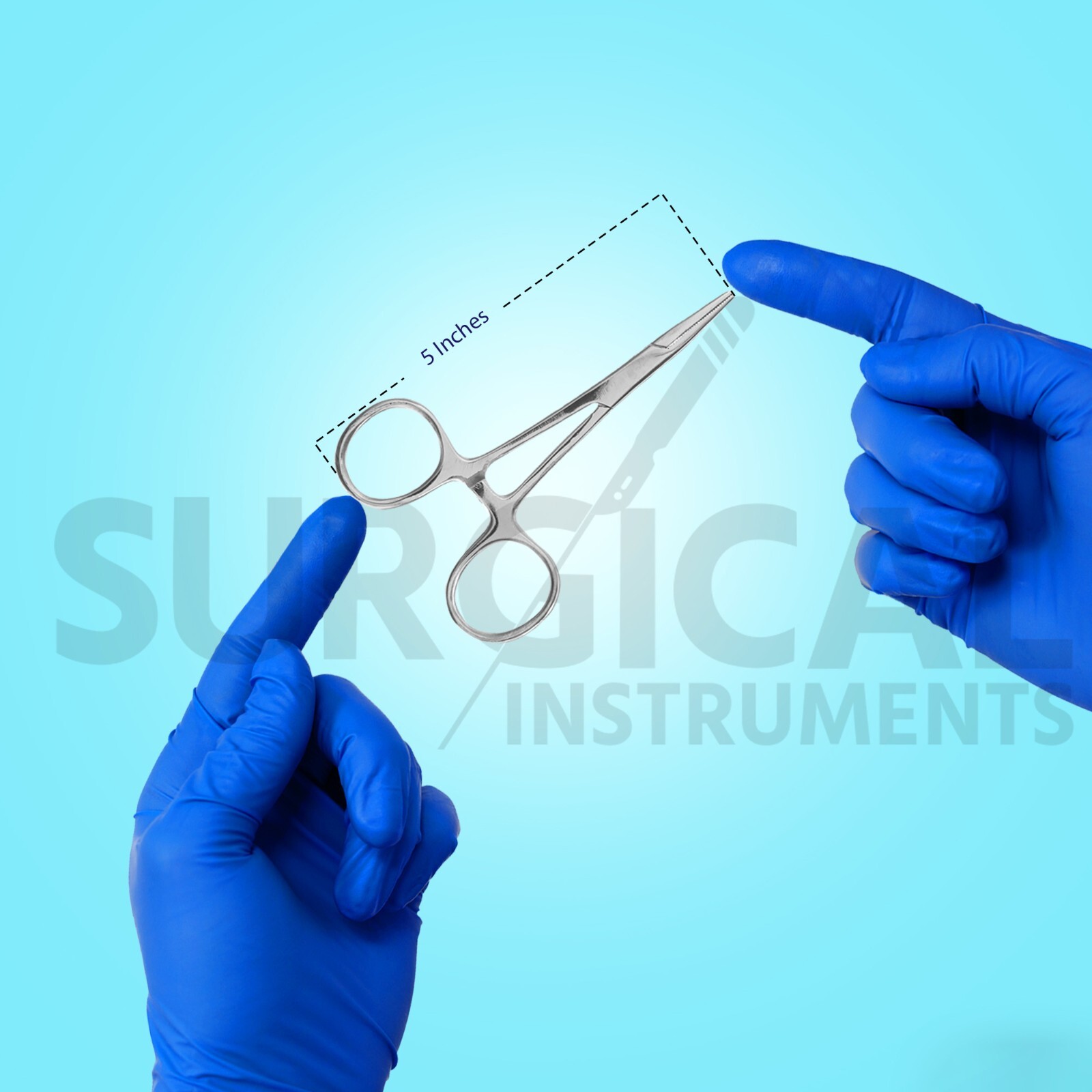 2pc Set 5" Straight + Curved Hemostat Forceps Locking Clamps German Grade