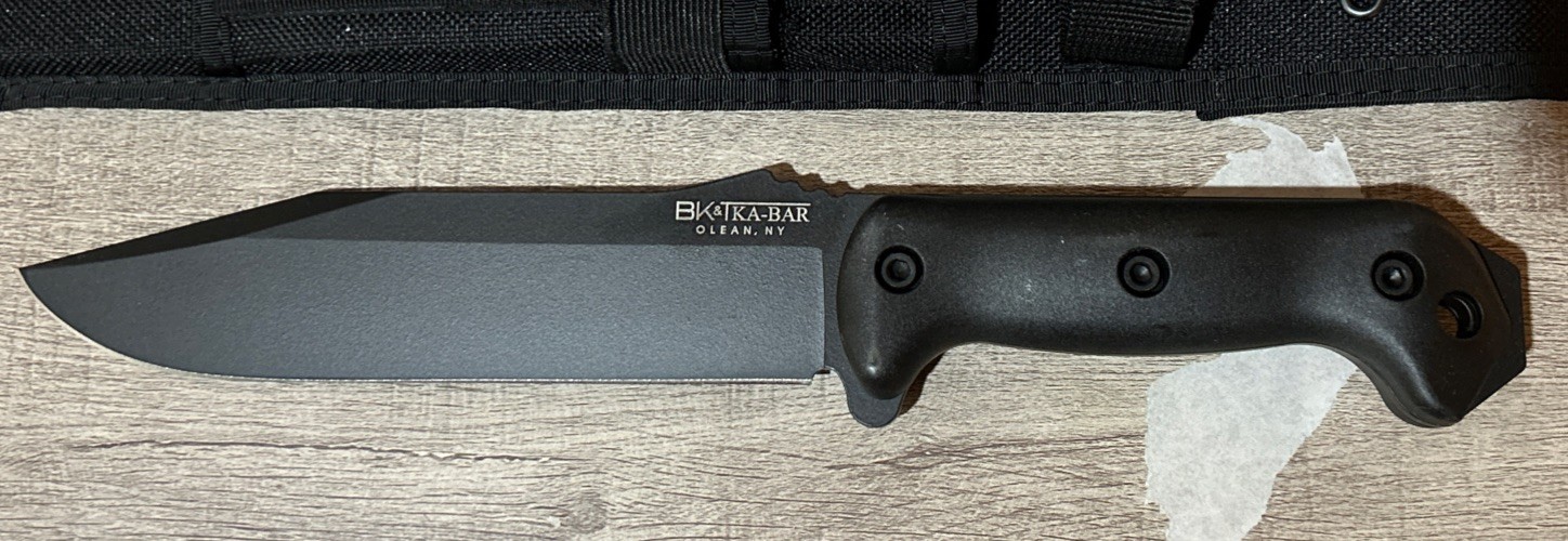 Ka-Bar BK7 Becker Combat Utility 7" Fixed Clip Point Plain Black 1095 Cro-Van