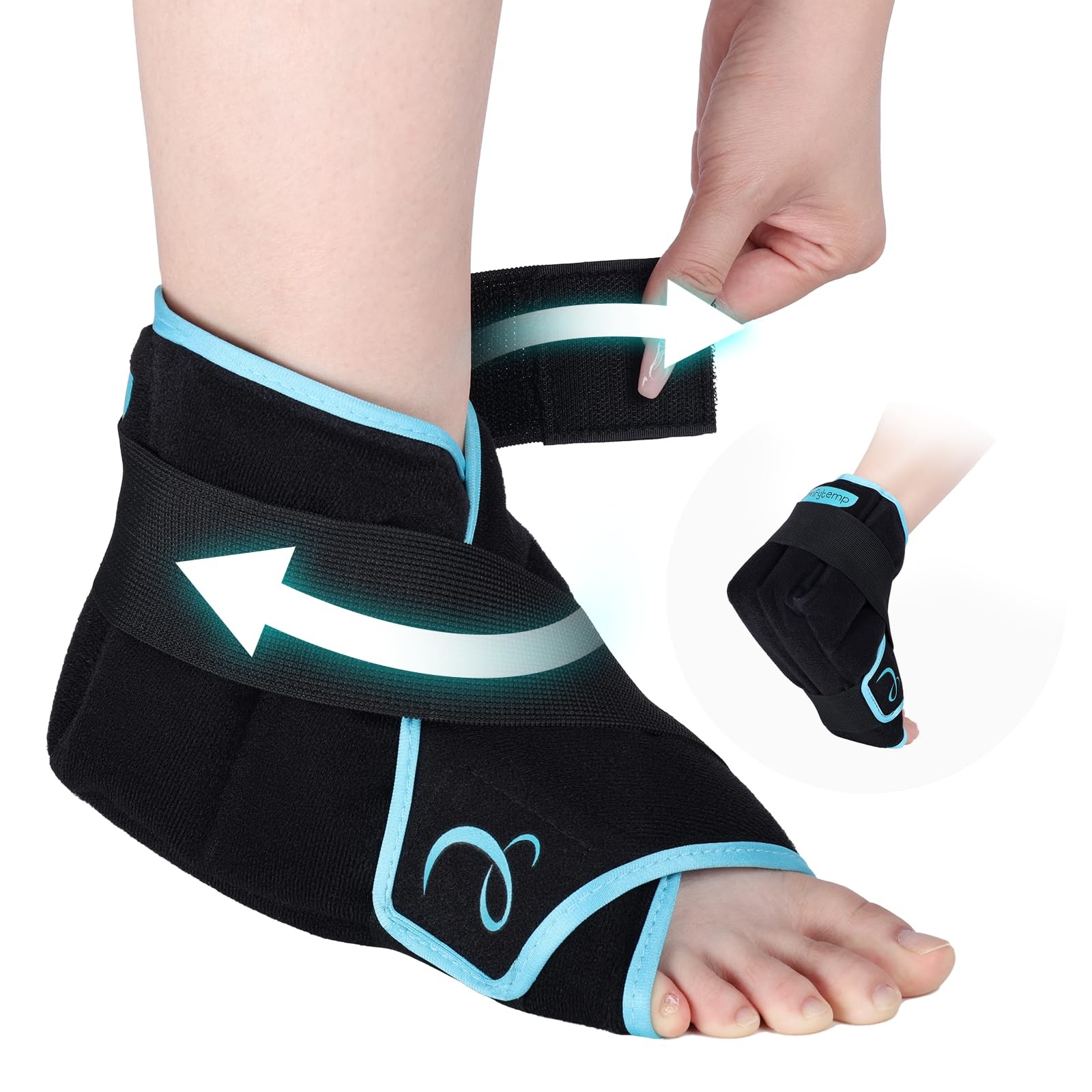 Ankle Foot Ice Pack Wrap Plantar Fasciitis Achilles Heel Spur Hot Cold FSA HSA