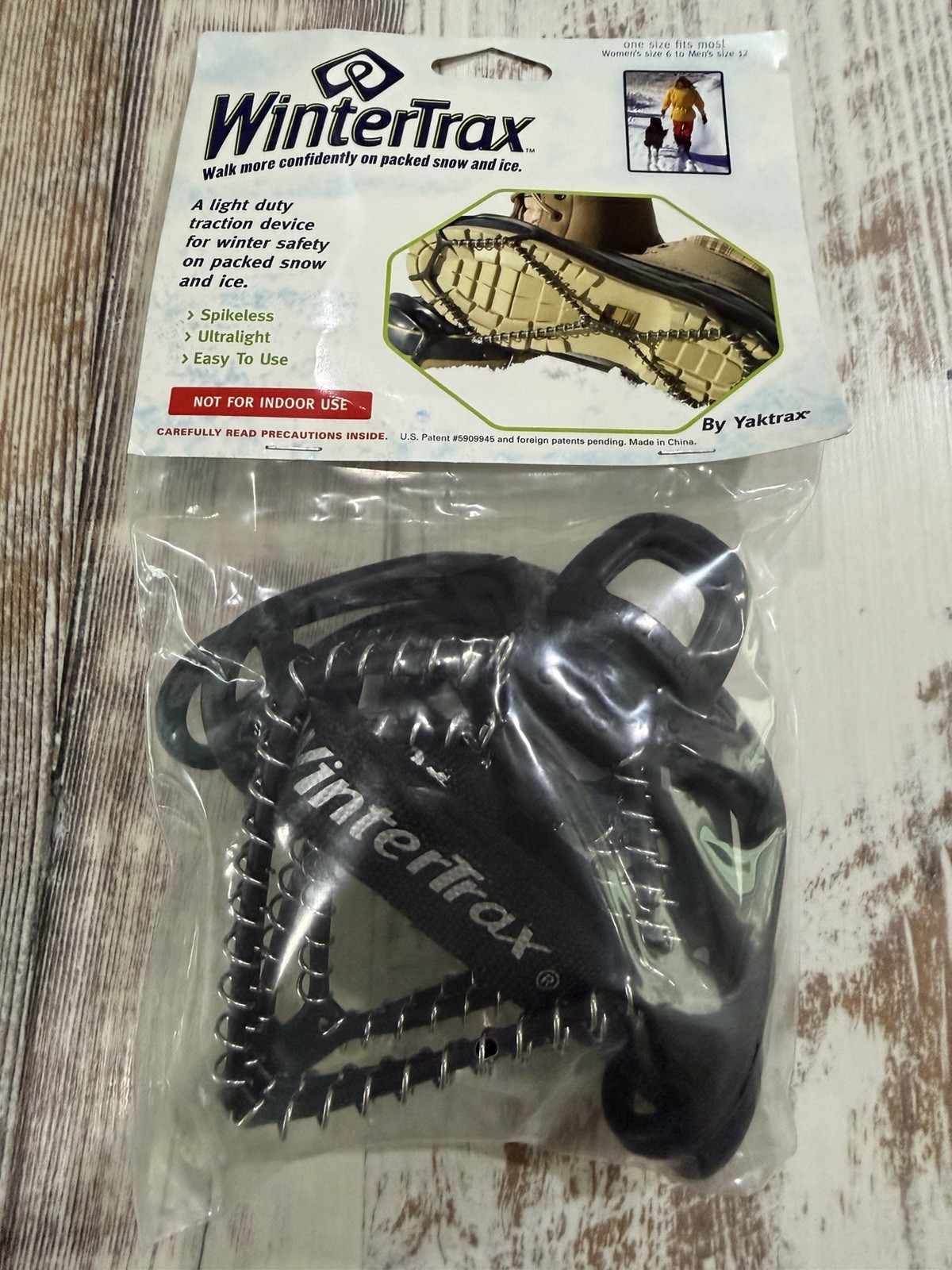 Winter Trax Snow/Ice Traction Spikeless Safe Walk One Size Fits Most