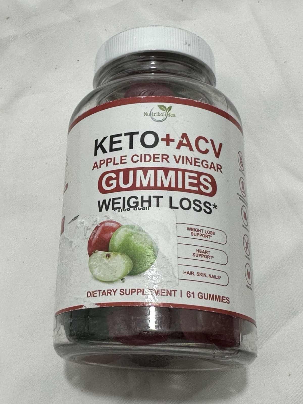 Keto ACV Gummies Weight Loss Cleanse Detox Metabolism Apple Cider Vinegar Heart