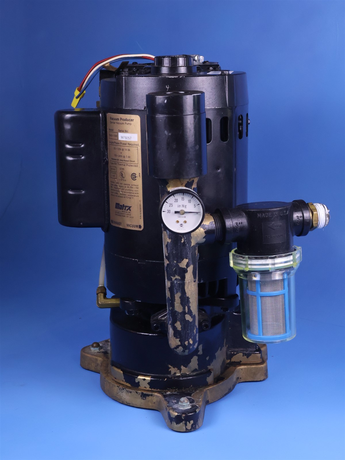 Matrx Max-2000 Dental Vacuum Pump Operatory Suction System