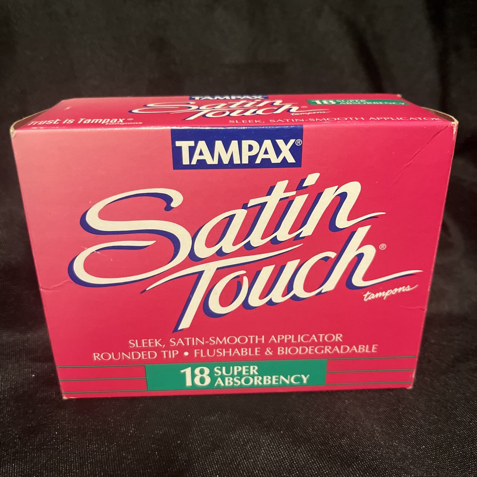 Vintage Tampax Satin Touch Tampons Movie Prop 90’s 1996 Sealed Super Advertising
