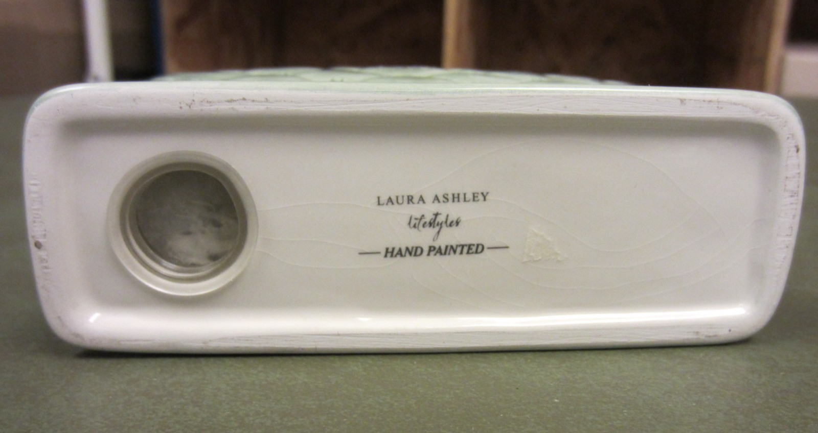 Laura Ashley Spring Bloom Green Floral Toothbrush Holder