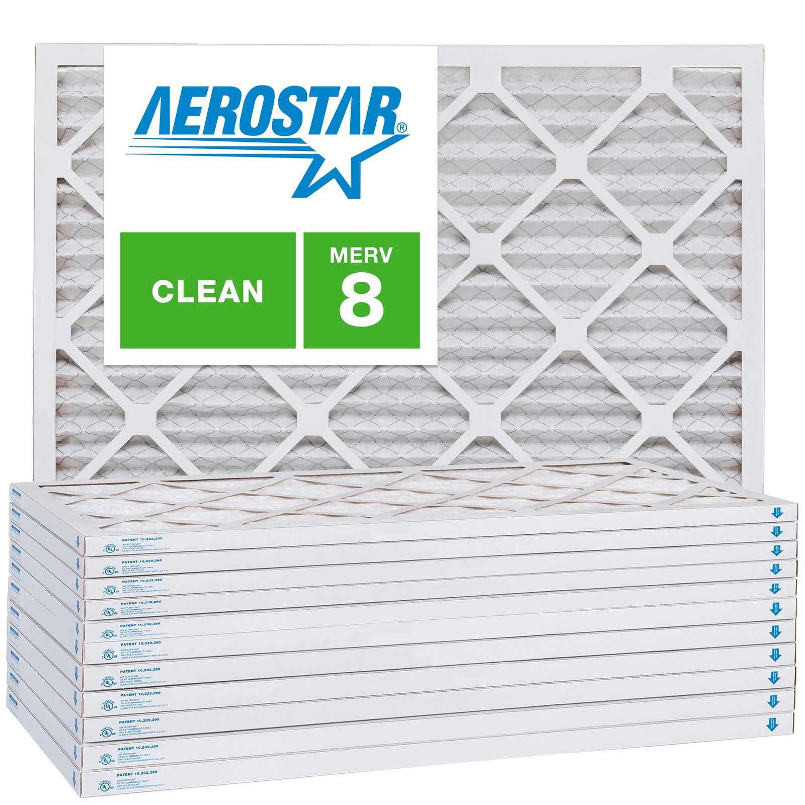 15x20x1 AC and Furnace Air Filter by Aerostar - MERV 8, Box of 12